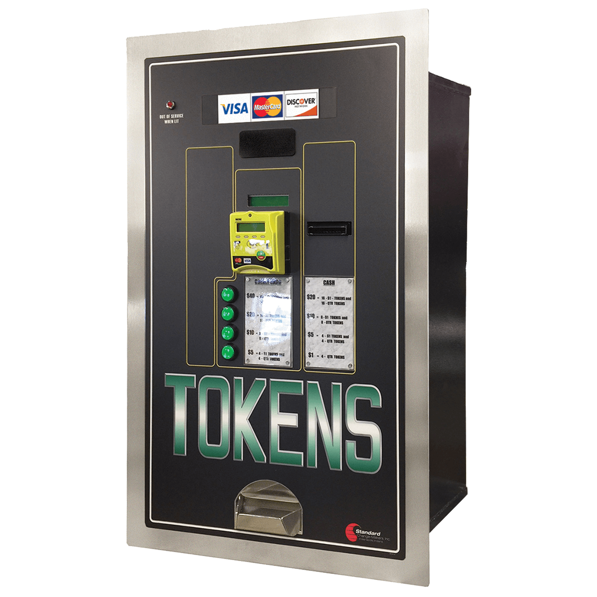 MC535RL-CC Standard Token Change Machine – Cash and Coin Machines, LLC.